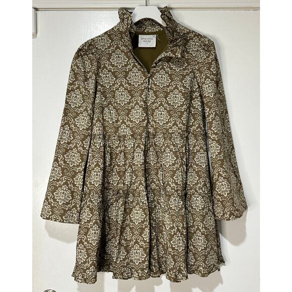 Hyacinth House Moss Printed Russell Mini Dress Olive Size XS NWT - Picture 3 of 16